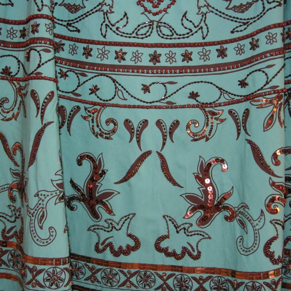 Anthropologie Basil & Maude Beaded Sequin Embellished Skirt Size 10 - Picture 3 of 4